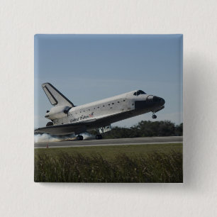 Badge Carré 5 Cm La navette spatiale l'Atlantide atterrit 2