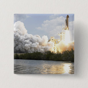 Badge Carré 5 Cm La navette spatiale l'Atlantide enlève 22
