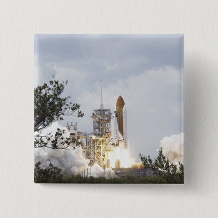 Badge Carré 5 Cm La navette spatiale l'Atlantide enlève 3