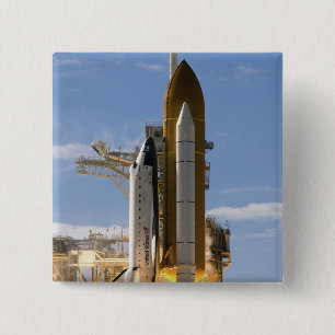Badge Carré 5 Cm La navette spatiale l'Atlantide enlève 5