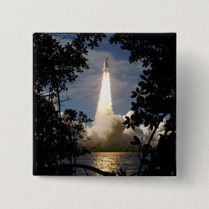 Badge Carré 5 Cm La navette spatiale l'Atlantide enlève 9