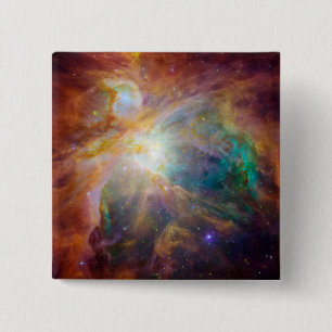 Badge Carré 5 Cm La nébuleuse 3 d'Orion