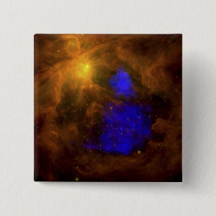 Badge Carré 5 Cm La nébuleuse d'Orion dans l'infrarouge