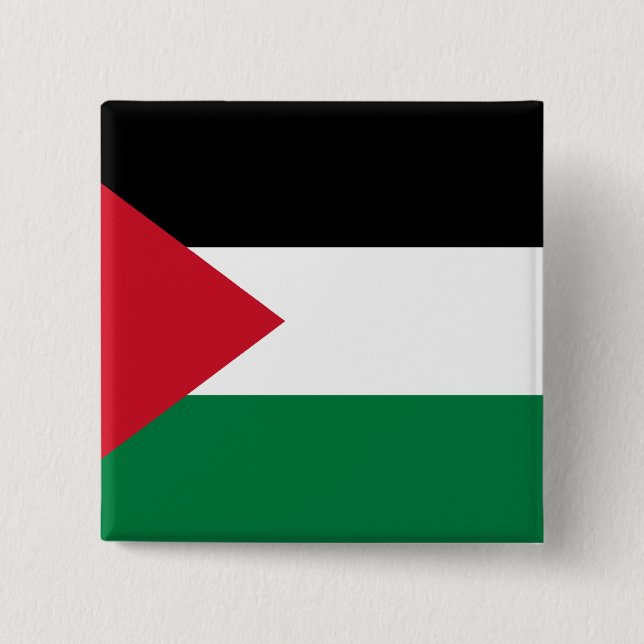 Badge Carré 5 Cm La Palestine, Palaos diminuent (Devant)