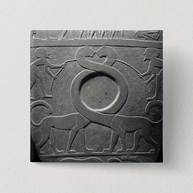 Badge Carré 5 Cm La palette de Narmer (Devant)