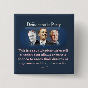 Badge Carré 5 Cm La partie de Demoncratic