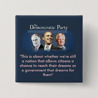 Badge Carré 5 Cm La partie de Demoncratic