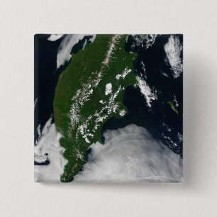 Badge Carré 5 Cm La péninsule de Kamchatka