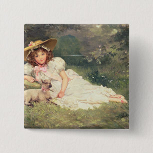 Badge Carré 5 Cm La petite bergère