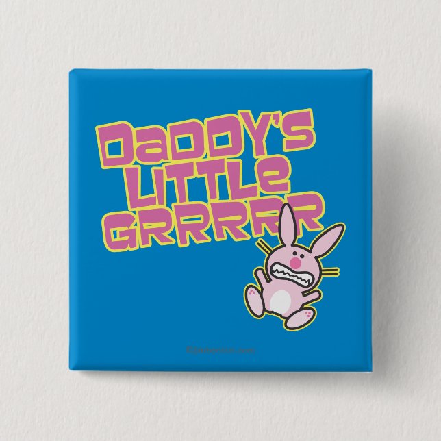 Badge Carré 5 Cm La petite fille du papa (Devant)