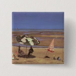 Badge Carré 5 Cm La plage
