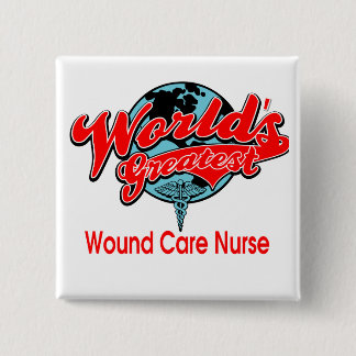 Badge Carré 5 Cm La plus grande infirmière de soin de la blessure