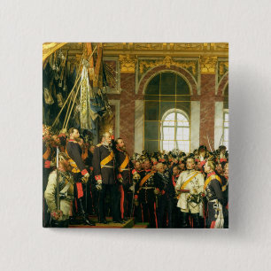 Badge Carré 5 Cm La proclamation de Wilhelm comme Kaiser