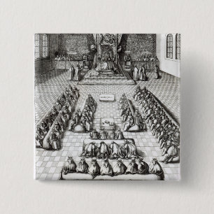 Badge Carré 5 Cm La Reine Elizabeth I au Parlement