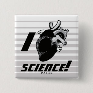 Badge Carré 5 Cm La Science I (de coeur anatomique)
