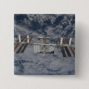 Badge Carré 5 Cm La Station Spatiale Internationale 12