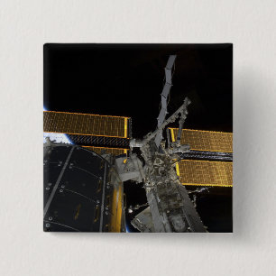 Badge Carré 5 Cm La Station Spatiale Internationale 2