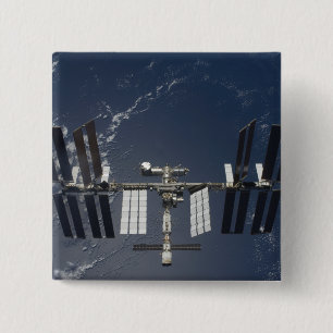 Badge Carré 5 Cm La Station Spatiale Internationale 5