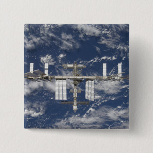 Badge Carré 5 Cm La Station Spatiale Internationale 6