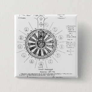 Badge Carré 5 Cm La table ronde du Roi Arthur