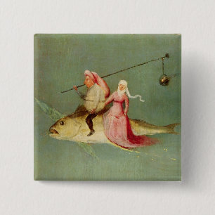Badge Carré 5 Cm La tentation de St Anthony 2
