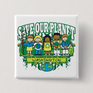 Badge Carré 5 Cm La terre badine Washington
