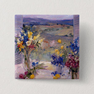 Badge Carré 5 Cm La Toscane florale