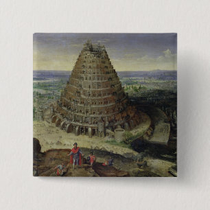 Badge Carré 5 Cm La tour de Babel, 1594