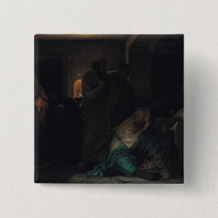 Badge Carré 5 Cm La Vierge s'évanouissant, 1856