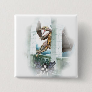 Badge Carré 5 Cm La Vignette du Dragon