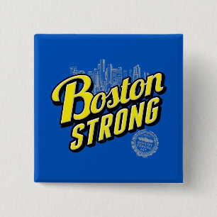 Badge Carré 5 Cm La ville de Boston forte se rappelle le décor