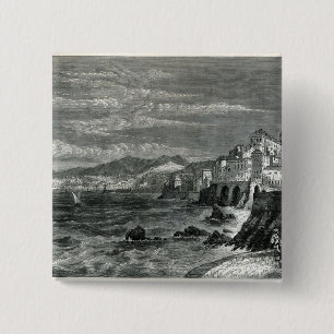 Badge Carré 5 Cm La ville de Gênes