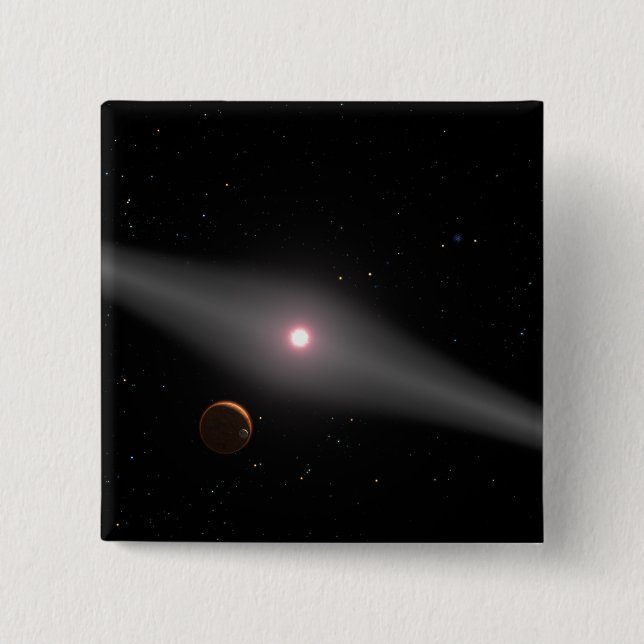 Badge Carré 5 Cm La vue depuis les environs (Devant)