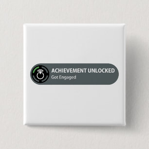 Badge Carré 5 Cm L'accomplissement a ouvert - se fiance