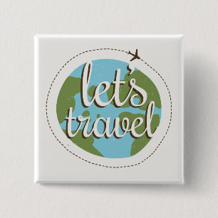 Badge Carré 5 Cm Laisse aller voyage