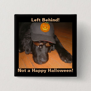 Badge Carré 5 Cm Laissé derrière cet Halloween