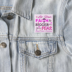 Badge Carré 5 Cm Laissez votre foi être plus grande