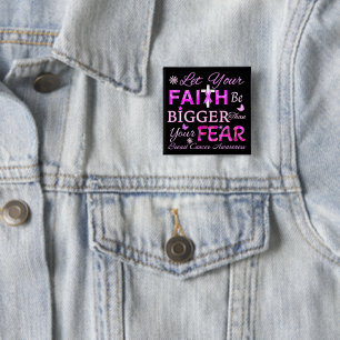Badge Carré 5 Cm Laissez votre foi être plus grande