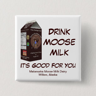 Badge Carré 5 Cm Lait d'orignal Matanuska