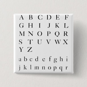 Badge Carré 5 Cm L'alphabet