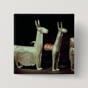 Badge Carré 5 Cm Lama, alpaga et femme