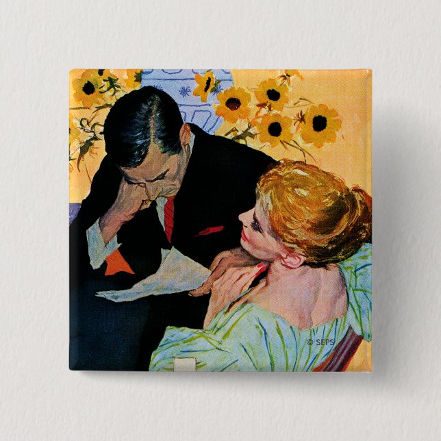 Badge Carré 5 Cm L'Amour Mort Lentement (Devant)