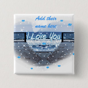 Badge Carré 5 Cm L'amour perpétuel_