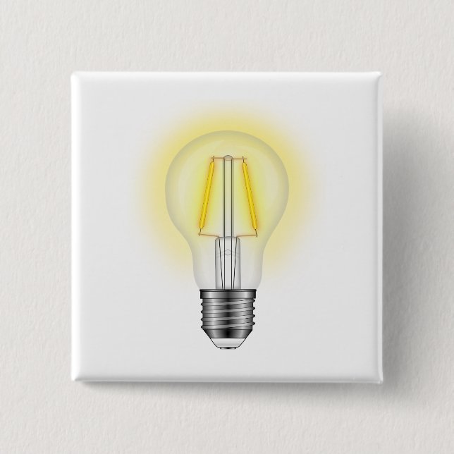 Badge Carré 5 Cm Lampe à lumière (Devant)