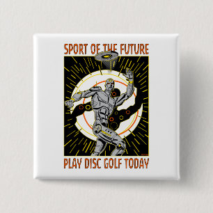 Badge Carré 5 Cm Lanceur de robots n° 1