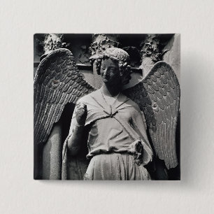 Badge Carré 5 Cm L'ange avec un sourire