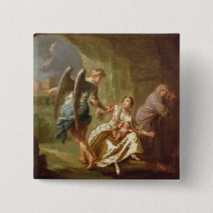 Badge Carré 5 Cm L'ange de la pitié, c.1746 (huile sur la toile)