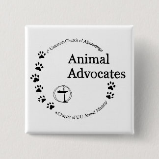 Badge Carré 5 Cm L'animal d'UU préconise le logo