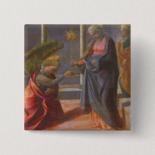Badge Carré 5 Cm L'annonce (predella du Barbadori Altarp