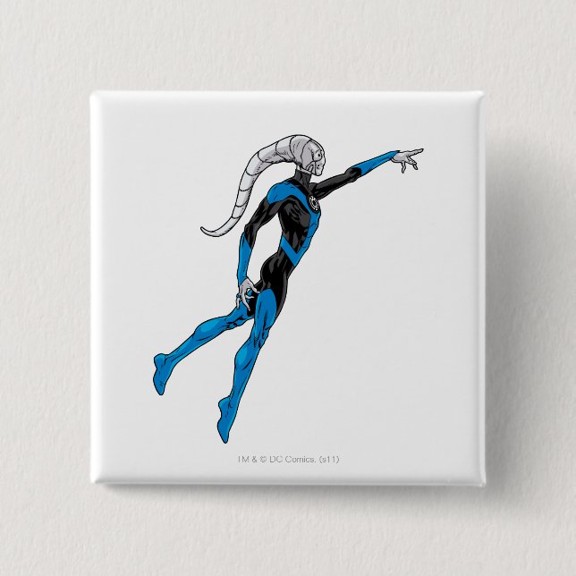 Badge Carré 5 Cm Lanterne bleue 10 (Devant)